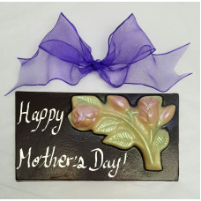 Happy Mother's Day  Bar with White Chocolate Flowers
